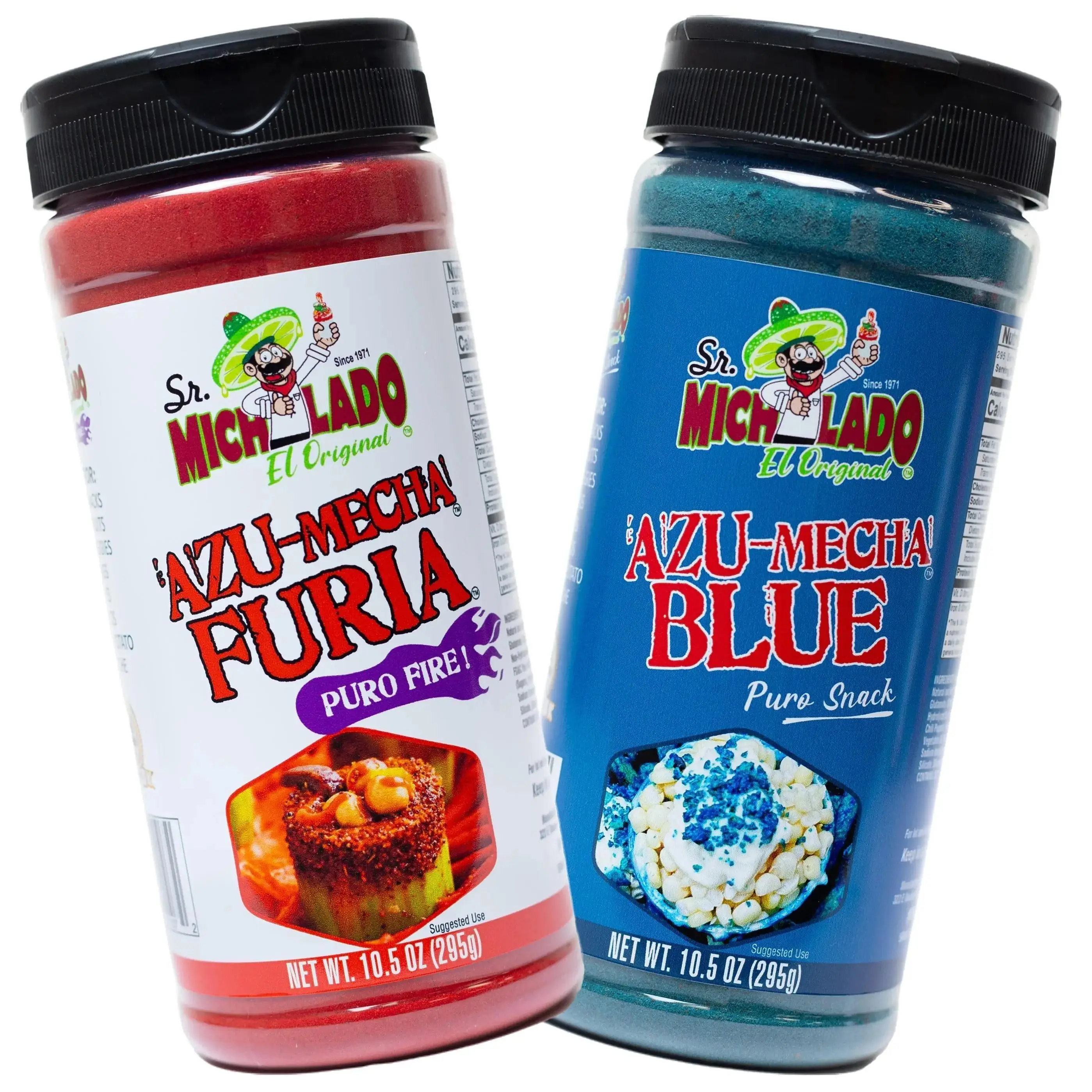 Azu-Mecha COMBO Furia & Blue Snack Sesonings - Sr. Michelado - Bottles Flavor Spice