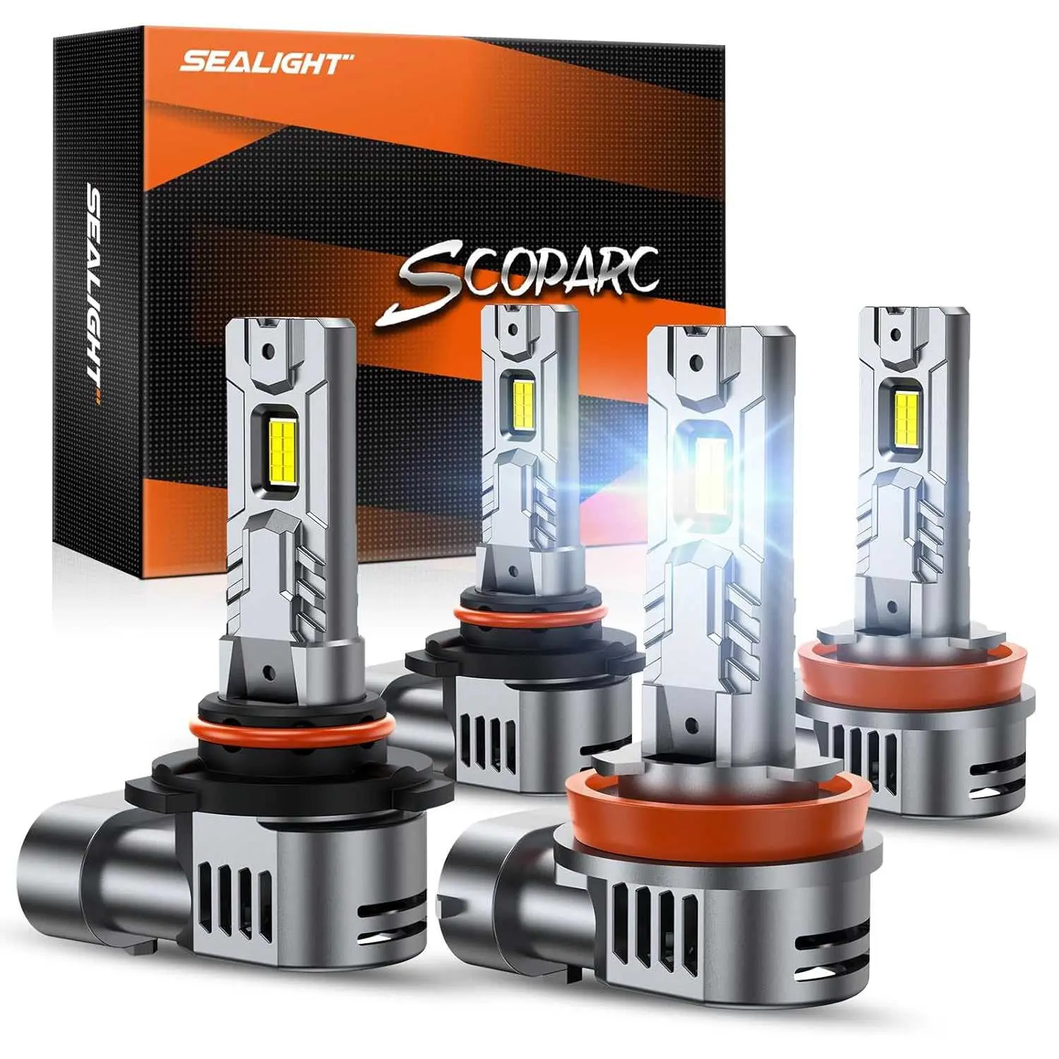 2017 Ford Expedition 9005/HB3 H11/H9/H8 140W 6500K White IP68 LED Headlight Bulbs 2Pairs SEALIGHT S2S