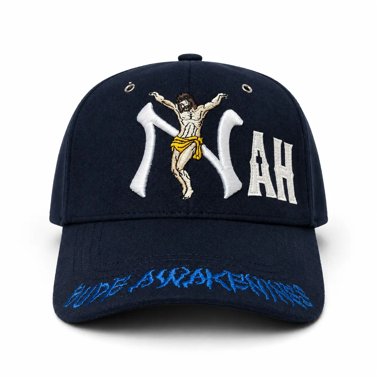 Rude Awakenings "Yahweh III" - Navy Blue Snapback - Premium Streetwear Baseball Cap for Men & Women, Adjustable
