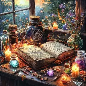 New Arrival DIY 5D Diamond Painting Kit Magic Desk Theme Pattern Enchanted Atmosphere Full Drill Mosaic Handicraft Craft for Home Wall Decoration Gift