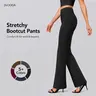 DLOODA Women's High Waist Stretchy Fitted Bootcut Dress Pants - Pull-On Basic Women's Clothes with Pockets, Minimalist Elegant Business Casual Office Slacks for Wardrobe Outfits,back to school shopping Wideleg