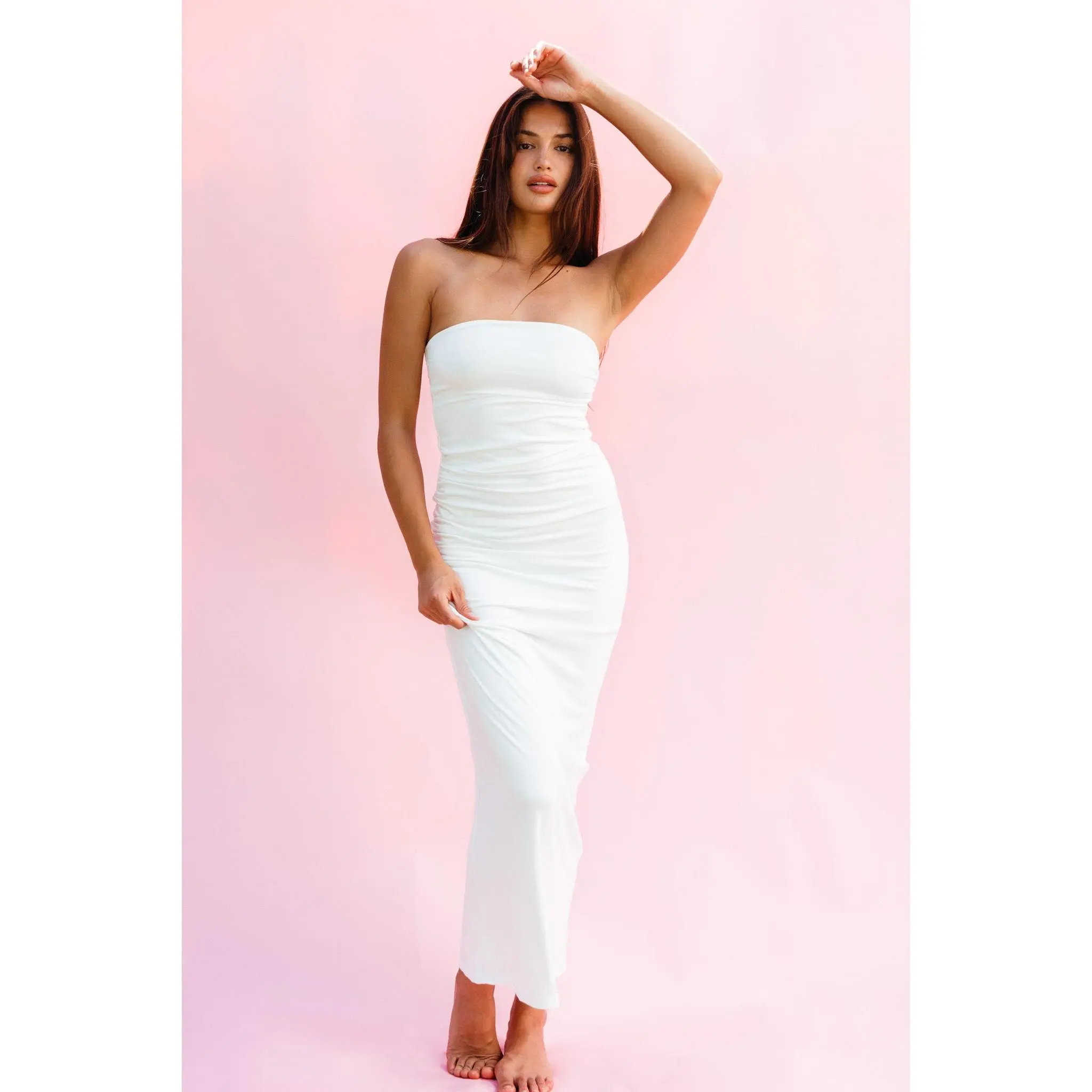 Tara Dress Jersey - White
