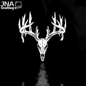 Deer Hunting Decal - Colorful Deer Head Design - Unique Art Deco Style for Hunting and Outdoor Events