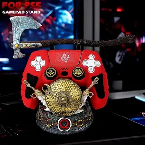 Viking Axe Controller Stand, Halloween Vintage War Theme Resin Sculpture, Universal Plastic Game Console Holder for Ps5/4, Ideal Gift, Console Controller Accessories