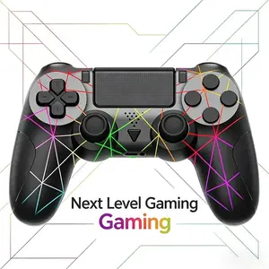 PS4 Wireless Controller, Limited Edition with Colorful Lightning Attack Design, Built - in Vibration Feedback, Six - Axis Gyroscope, Compatible with PS4 Players.