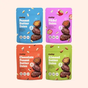 NEW Realsy Nut Butter-filled Medjool Dates - Snack Packs, No Added Sugar, Gluten-Free, Vegan, High Fiber, Organic, 12-Pack Options Sweet Dried