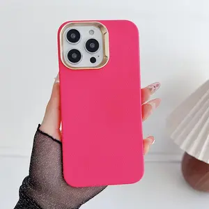 Electroplated Frame Pattern Phone Case, Anti-fall & Anti-fingerprint Phone Protective Cover, Phone Accessories Compatible with iPhone 16 15 14 13 12 11 Plus/Pro/Pro Max