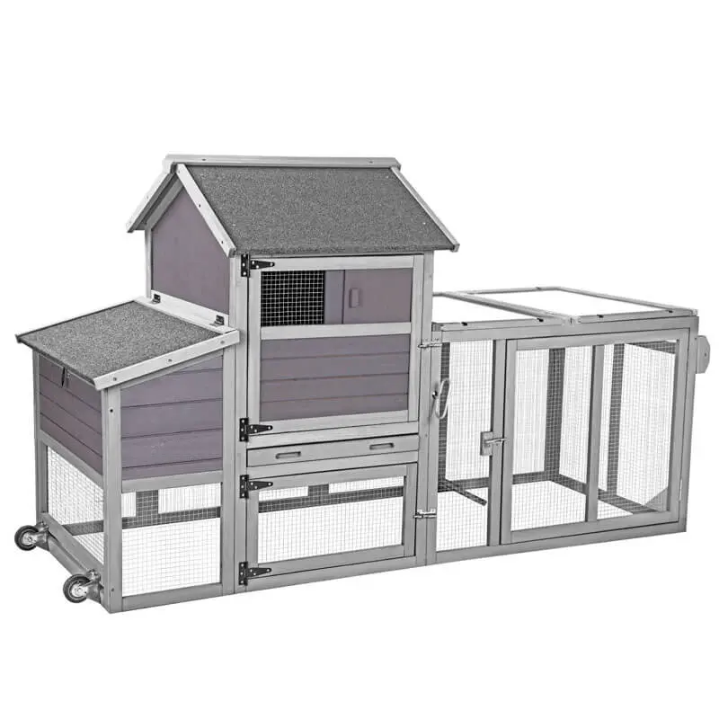 Aivituvin-AIR27 Chicken Tractor Cage, Poultry Hutch, Chicken Coop Enclosure for 2-4 Hens (Inner Space 23.03ft²)