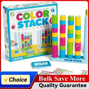 Color Stack Challenge Family Board Game Color Sorting Stacking Toys for Kids & Adults Stackswap Colors Race  Fun Family Game