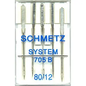 Schmetz 5pk Size 80/12 Bernina Sewing Machine Needles BER-80 705B