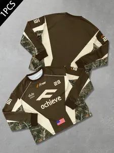 Men's Autumn Winter Comfortable Versatile Stylish Branch Ball, Trendy Sports Wear, Soccer Jersey Outfit, Soccer Shirt, Casual Fashion for Men