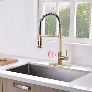 Hardware water tap Touchless Kitchen Faucet,Hands Free Automatic Smart Kitchen Faucet Brushed Nickel Gold Smart Kitchen Faucet