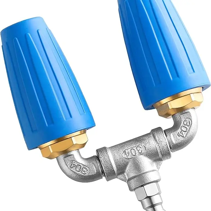 High Flow Pressure Washer Spray Nozzle Tips - Corrosion-Resistant Dual Turbo Tips, 360° Rotating, 1/4" Quick Connector, 2.0 Orifice, 4.0-6.0 GPM, 4000 PSI Max, for Car Washing, Deck Cleaning, Ground Maintenance, Excellent After-Sales Service