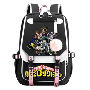 Hero Academia Adult Unisex Backpack Fashionable Lightweight and Versatile Daypack with Adjustable Shoulder Straps Backpacks Gift for Family and Friends -Black
