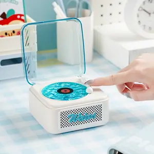 Retro CD-Style Bluetooth Speaker | Ambient Light + White Noise + Alarm Clock + TF/AUX Support | Aesthetic INS Decor for Bedroom & Living Room Audio Smartphone bluetooth speaker speaker subwoofers