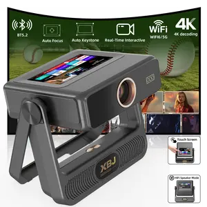 XBJ A5PRO projector, Bluetooth 5.2, 4K/1080P, smart touch screen—suitable for outdoor movies and gaming, home theater, and business presentations; wireless screen mirroring, ideal for camping and similar scenarios.