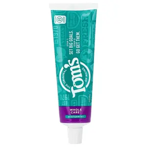 Tom's of Maine Whole Care®, Natural Anticavity Toothpaste with Fluoride, Wintermint, 4 oz (113 g)