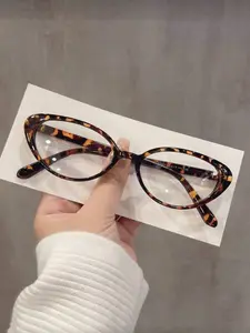Tortoiseshell Eyeglasses for Men and Women, 1 Piece Fashion Cat Eye Frame Eyeglasses with Anti-blue Light No-slip Eyeglass for Everyday Use, Fashion Accessory, Fashion Eyewear