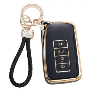 Lexus Keychain Cover with Key Ring, Smart Remote Key Shell Case for Rx Es Gs Ls Nx Rs Gx Lx RC Lc, Durable and Stylish Design