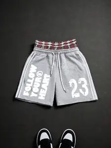 Men's Casual Digital & Letter Print Gym Shorts, Comfortable Fit Design, Ideal for Gym & Daily Wear, Durable & Stylish