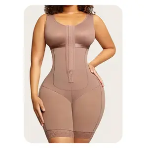US Plus Size One-Piece Shapewear - Buckle Open Gusset Tummy Control Butt Lifter!