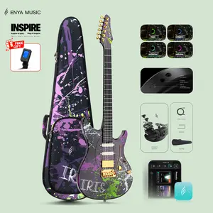 【Enya Inspire Electric Guitar】 39 Inch Smart Electric Carbon Fiber Guitarra with 15W Wireless Speaker, 20 Distinct Tones, Onboard Presets, Gig Bag, Charging Cable, Adjusting Wrench, mothersdaygift,tiktokshopstockup，#Summervibes
