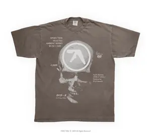 Vintage Aphex Twin T-Shirt Selected Ambient Works 85-92 Music Concert Outfit Trendy Y2k Aesthetic Skull Graphic Tee 90s Music Lovers