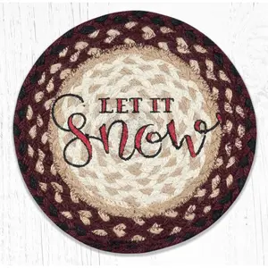 212 MAIN MSPR-395 10x10 in. Winter-Themed Printed Round Trivet Coaster, Kitchen Tableware Accessory for Tea & Coffee Use
