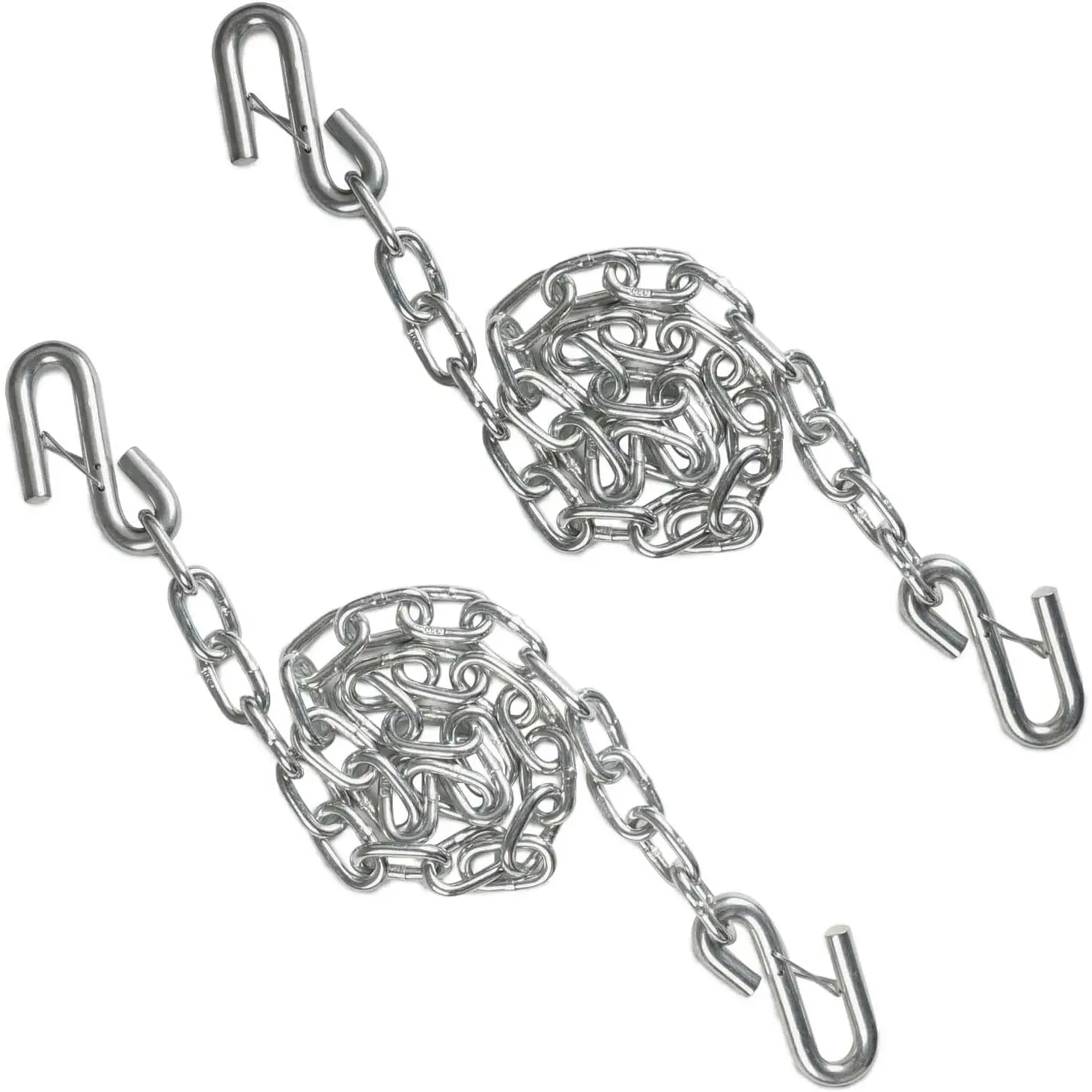 1/4'' x 48''Trailer Safety Chain with 2 Latches S Hook,3,500Lbs Capacity,G30,Secures Tow Vehicle to Trailer,for RV, Trailer, Truck,and Boat Towing