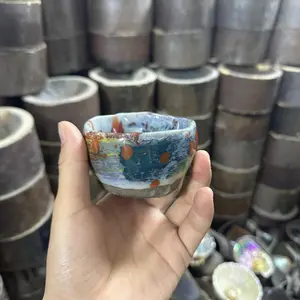 Vibrant Handcrafted Ceramic Cup: A Splash of Colors in Artistic Pottery | Unique Glaze & Textures You’ll Love-540