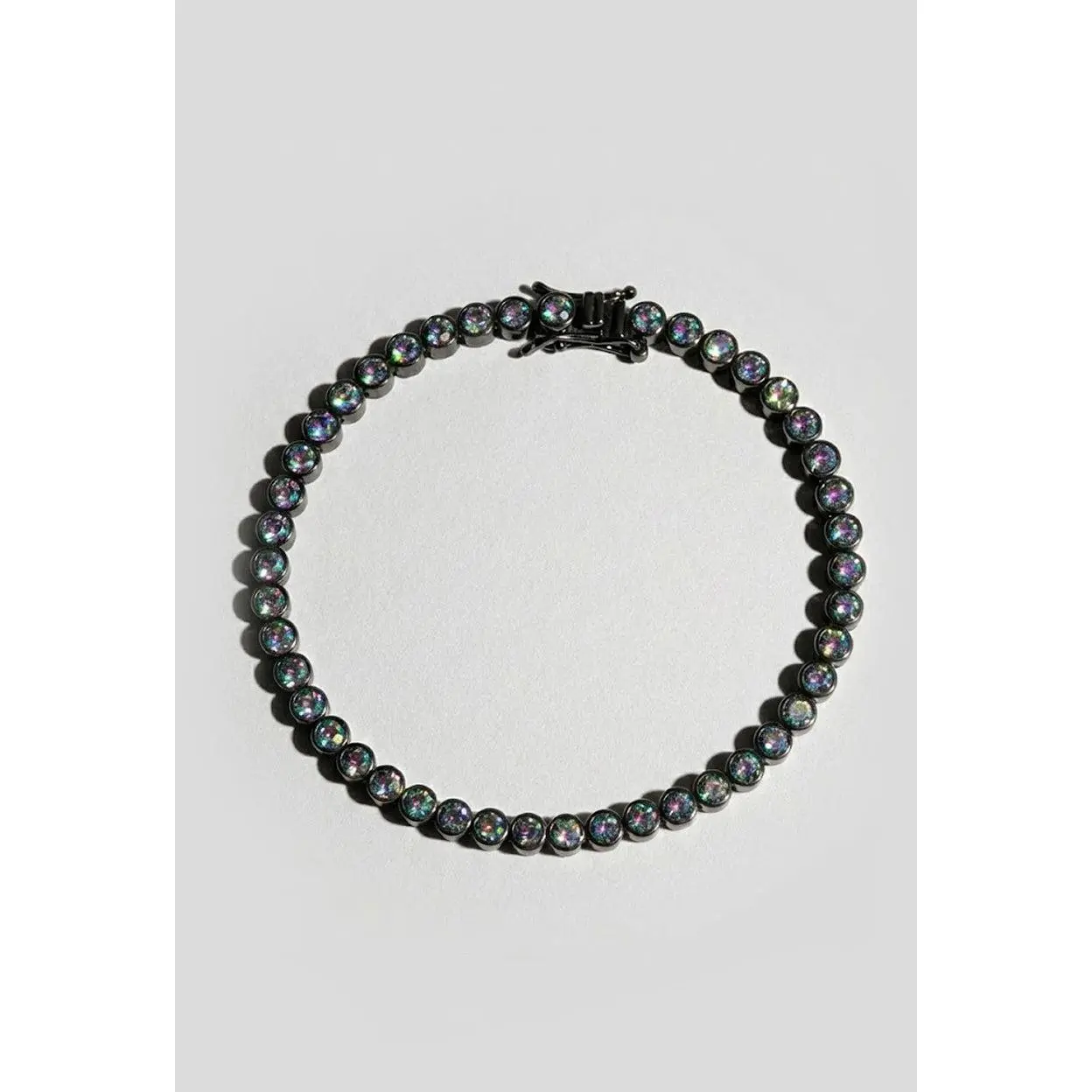 Mystic Topaz Bezel Tennis Bracelet