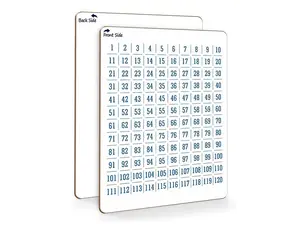 120 Number Chart 9"x12" Dry Erase Board