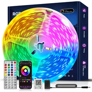 LED Strip Lights Music Sync LED Lights Strip RGB Color Changing LED Lights with Remote Smart Phone APP Control