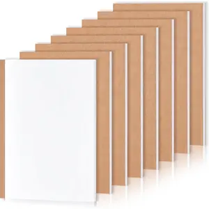 8 Pack Blank  Notebooks, A5 Journals Notebook Bulk, Unlined Paper Sketchbooks, 8.3 x 5.5 inches 60 Pages Travel Journal Set for Journaling, Student, , Writing