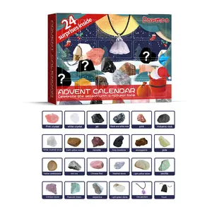Dowmoo Christmas Advent Calendar Mineral Blind Box 24 Grids Christmas Gift Toy Mineral Blind Box