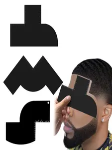 Men's Beard Styling Template Set, Gradual Haircut Trimming Ruler, Forehead Sideburns Trim Tool, Barber Shop/home Use DIY Grooming Kit