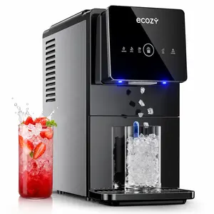 <Ice on Tap for Every Match!>ecozy Nugget Ice Makers Dispenser 40 lbs Per Day Pebble Sonic Ice Machine Countertop, Touch-Free Ice, Self-Cleaning, Mistalo Drop Slim for Home Kitchen Office