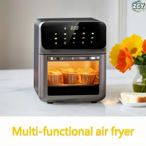 Visual Large Capacity Air Fryer, Fully Automatic Fryer Machine Non-Stick Pan Suitable for Pizza, Shrimp, Steak, Fried Chicken, Egg Tarts - Home Kitchen Appliances, Air Fryer Cooking Guide, Fashion Appliances, Digital Control Panel, Oil-Free Cooking