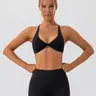 Women's Wire Free Seamless Cross Back Sports Bra Nude, 75% Polyamide Blend, Quick Dry, Lightweight, Compression, Anti Odour, Comfortable Activewear Brassiere for Yoga, Running All Seasons Daily Wear with Edgy Design & Real Support, Sports