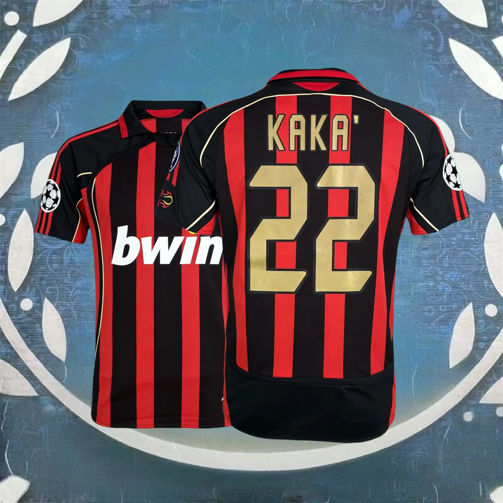 2006 2007 Retro Red Away Shirt No. 22 KakaShort-Sleeved Football Jersey