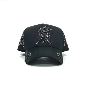 Cap “NY Flames”, Black/pink, CapsFans.