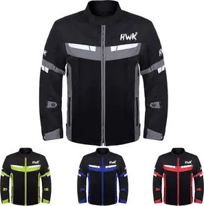 HWK Mesh Motorcycle Jacket - Airflow Riding Gear with CE Armored Protection - Breathable Biker Jacket for Maximum Comfort and Safety on the Road HHR