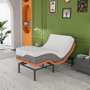 ESHINE Adjustable Bed Frame + Hybrid Matt, Bed Base with Massage, Twin XL, Queen, King, Split King, Pillow-tilt, Ergonomic Incline, Zero Gravity, Dual USB Port, Under Bed Light, Wireless Remote, 5000 Series