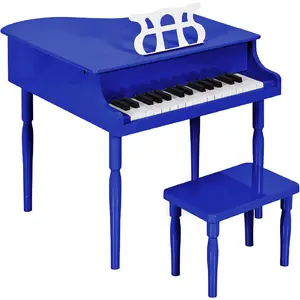 Best Choice Products Kids Classic 30-Key Mini Piano w/ Lid, Bench, Folding Music Rack, Song Book, Stickers