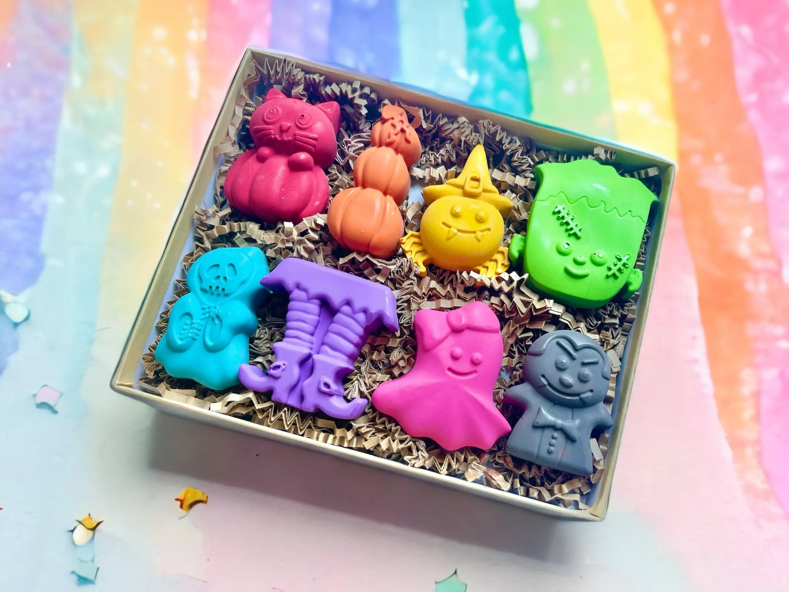 Halloween Crayons - Kids Halloween Gifts - Halloween Kids Gifts - Halloween Gifts for Kids - Boo Basket Stuffer - Halloween Party Favors KagesKrayons Box Set