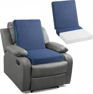 Ganondorf Extra Large Egg Crate Recliner Seat Cushion for Elderly Tufted Furry Booster Foam Cushion, Pressure Relief for Long Sitting Orthopedic Chair Cushion for Recliners Office Chairs, Navy