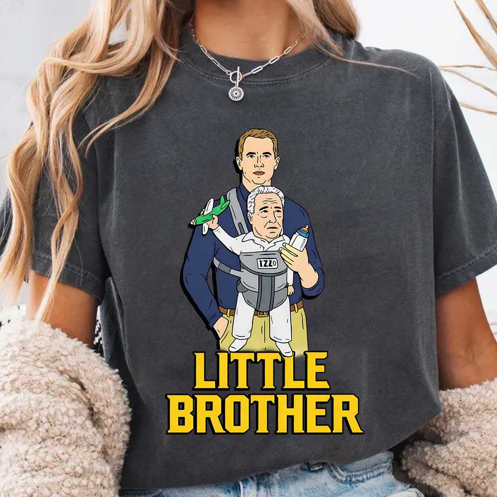 Tom Izzo vs Dusty May coach Michigan Wolverines Basketball Little Brother cartoon shirt - scs17360