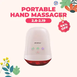 CINCOM Portable Hand Massager (PINK), Cordless, with Comfort Heat and Gentle Massage, Adjustable Settings, Auto-Off Feature, Rechargeable, Perfect for Daily Relaxation, Ideal Gift
