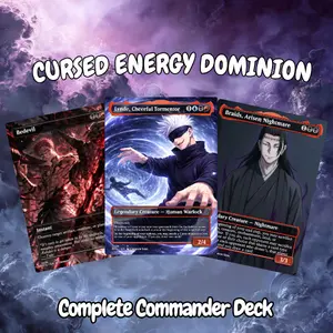 Cursed Energy Dominion – 100 Card EDH Commander Deck | Anime Custom Art MTG Proxy Set + Tokens | Viral Gift for Gamers & Boyfriend - Proxy EDH