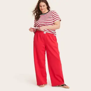 Women's High-Rise Boxer Sweatpants - Parke Red 1X